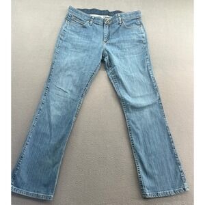 Wrangler Jeans Womens Sz 11/12 Q Baby Medium Wash Bootcut No Gap Waist